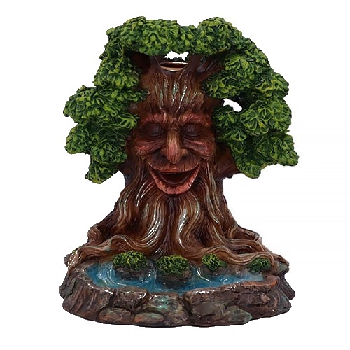 Incensário de Refluxo Ancião da Floresta, Green Man – 15,5 CM
