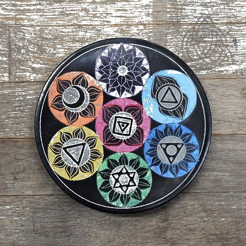 Porta Incenso em Pedra Agra – 7 Chakras